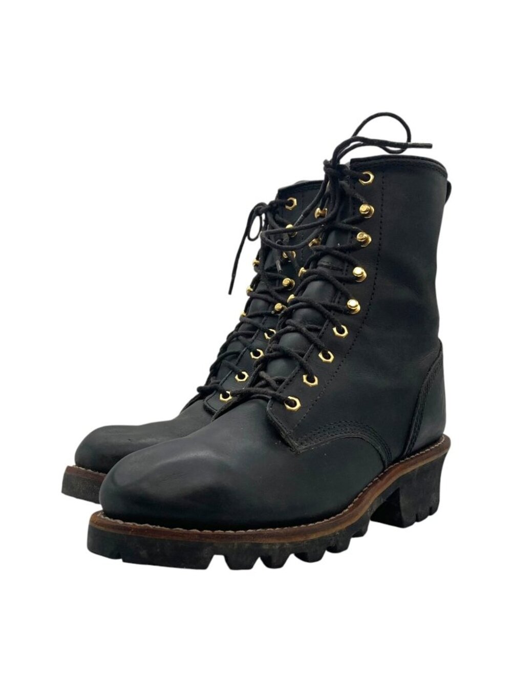 Chippewa Logger Oiled Leather Work Boots 73015 Men's 8.5 Vibram Sole Waterproof